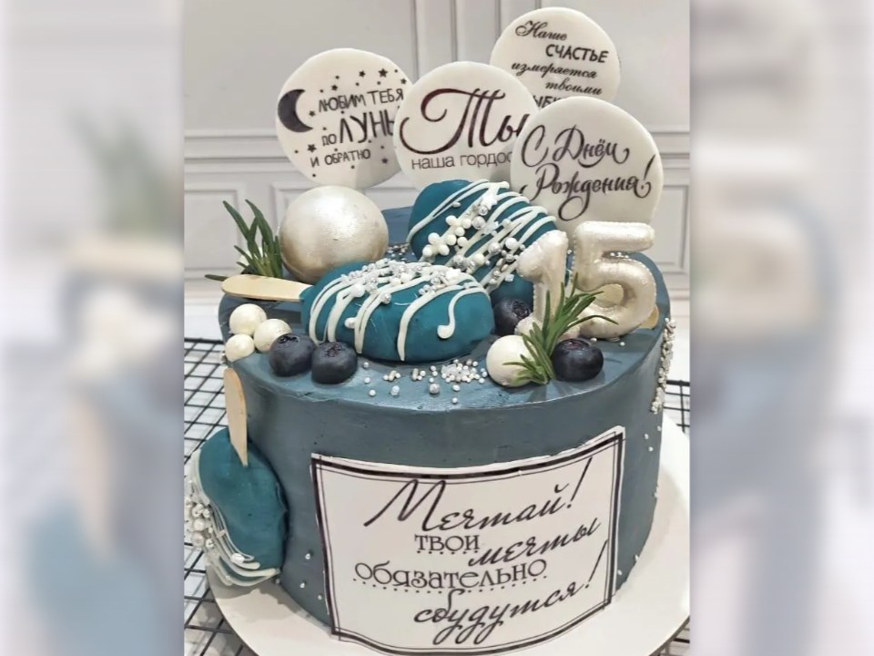Торт с эскимо и сердечками